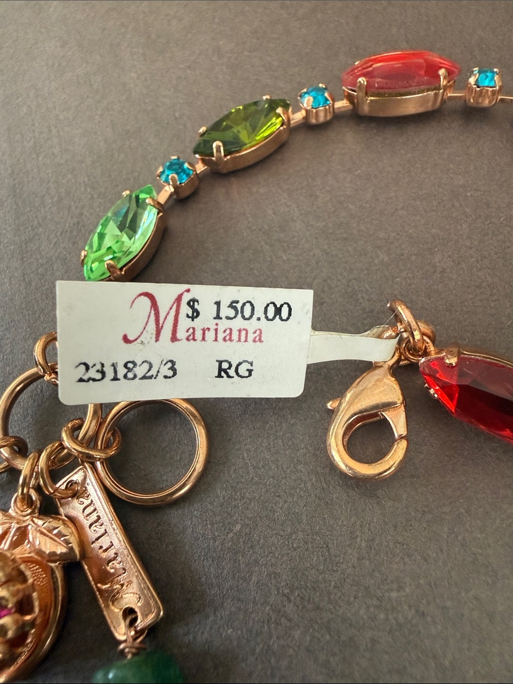 Mariana Crystal Bracelet - Red, Pink, Green, Turquoise, Olive: Tiger Lily NWT - Picture 6 of 6